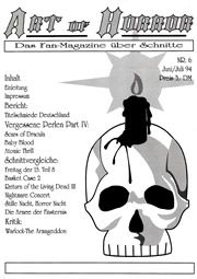 ART OF HORROR magazine side cover Issue 6 June 1994