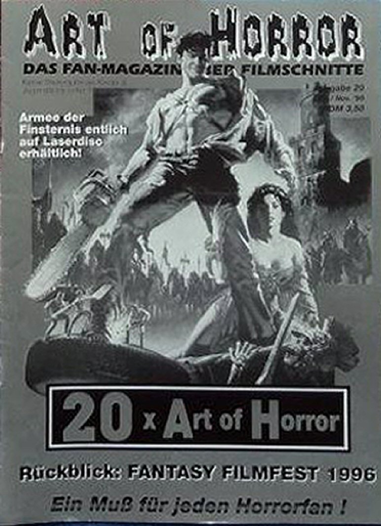 ART OF HORROR magazine side cover Issue 20 October 1996