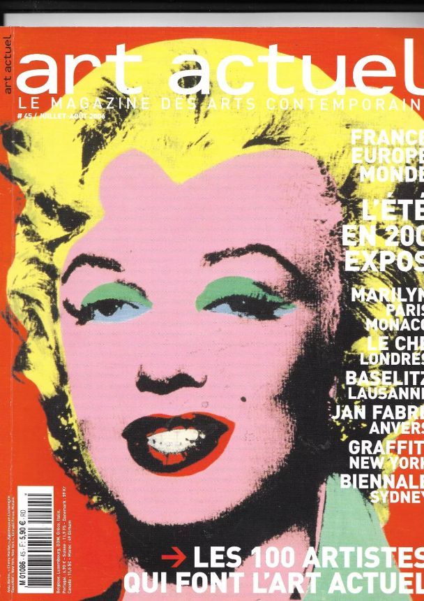 ART ACTUEL magazine side cover Issue 45  July/August 2006
