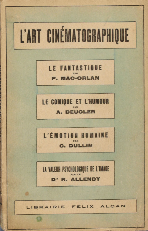 ART CINEMATOGRAPHIQUE magazine side cover Issue 1   1926