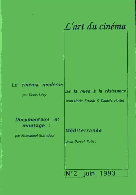ART DU CINEMA | L magazine side cover Issue 2 June 1993
