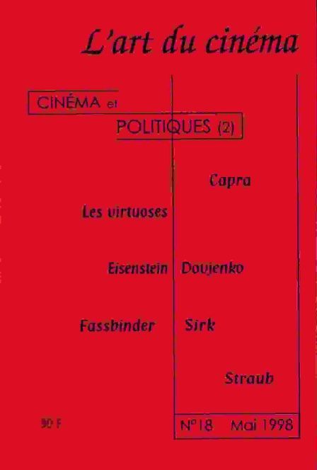 ART DU CINEMA | L magazine side cover Issue 18 May 1998