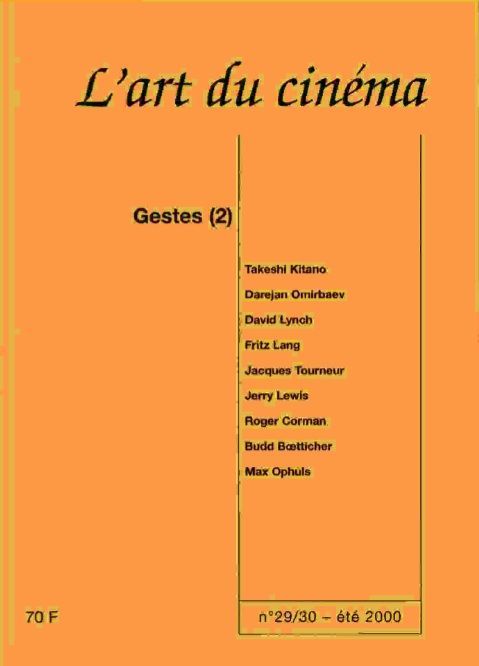 ART DU CINEMA | L magazine side cover Issue 29/30 Summer 2000