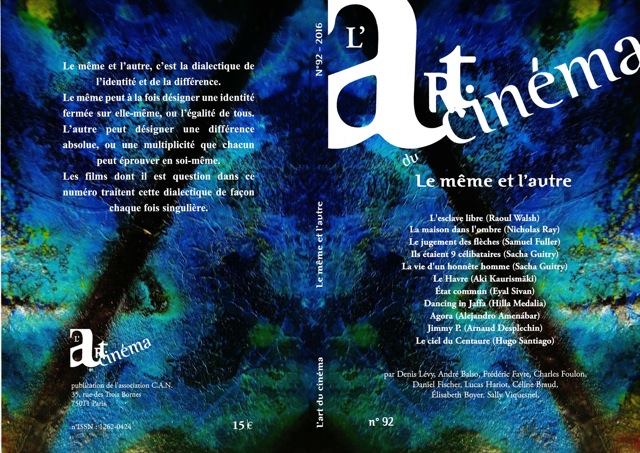 ART DU CINEMA | L magazine side cover Issue 92  2016