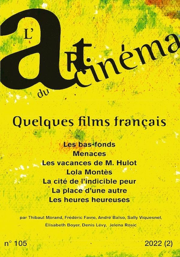 ART DU CINEMA | L magazine side cover Issue 105   2022