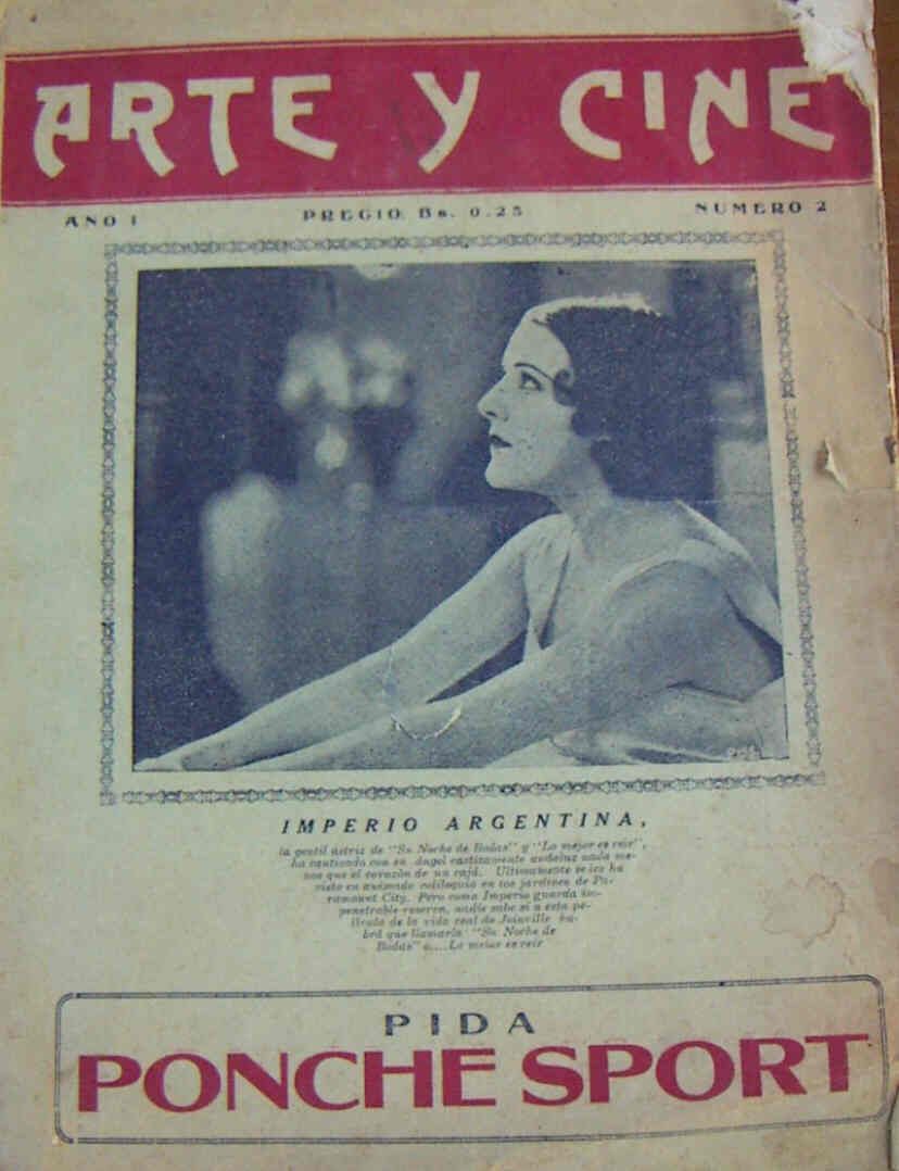 ARTE Y CINE magazine side cover Issue 2 27 May 1932