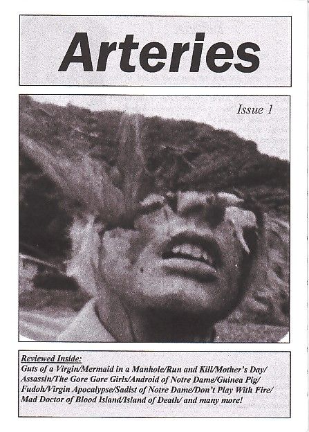 ARTERIES magazine side cover Issue 1 Spring 2000