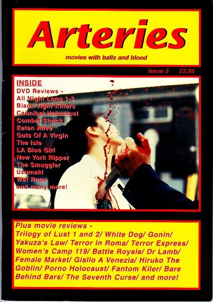ARTERIES magazine side cover Issue 3 Winter 2001