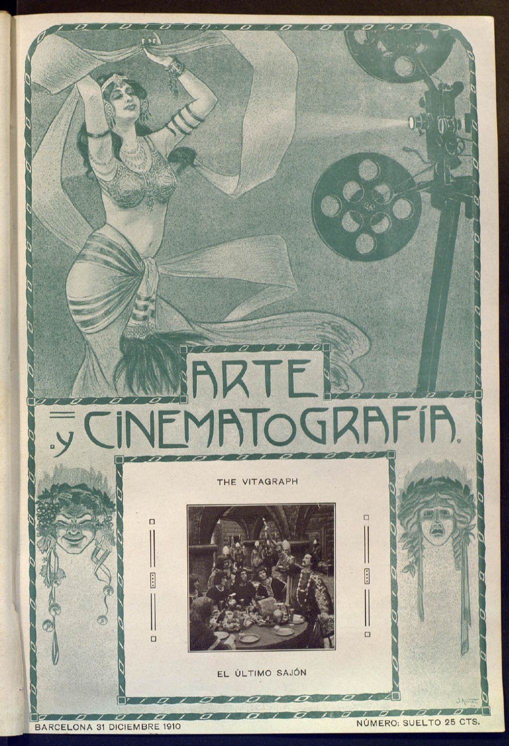 ARTE Y CINEMATOGRAFIA magazine side cover Issue 7 31 December 1910