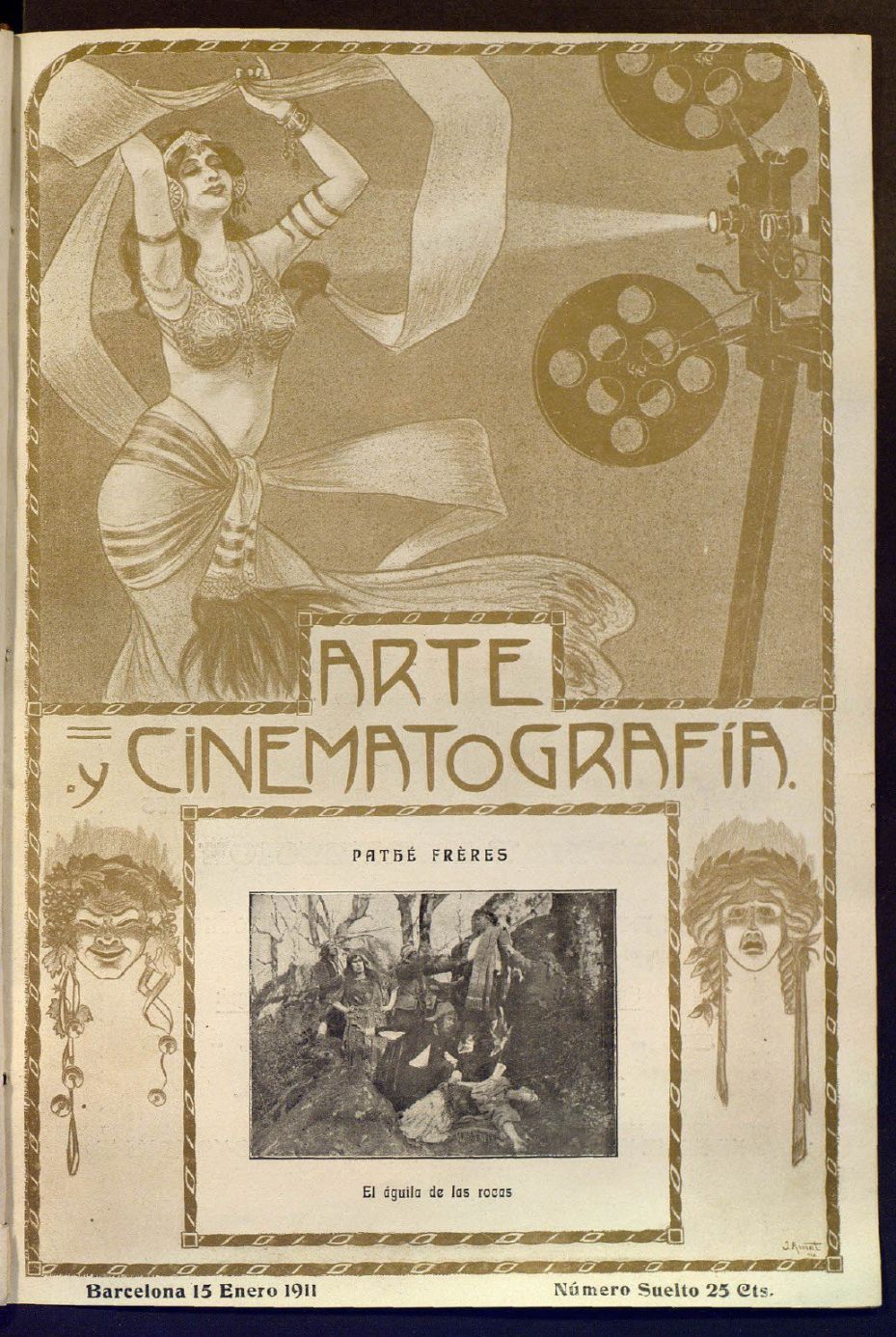 ARTE Y CINEMATOGRAFIA magazine side cover Issue 8 15 January 1911