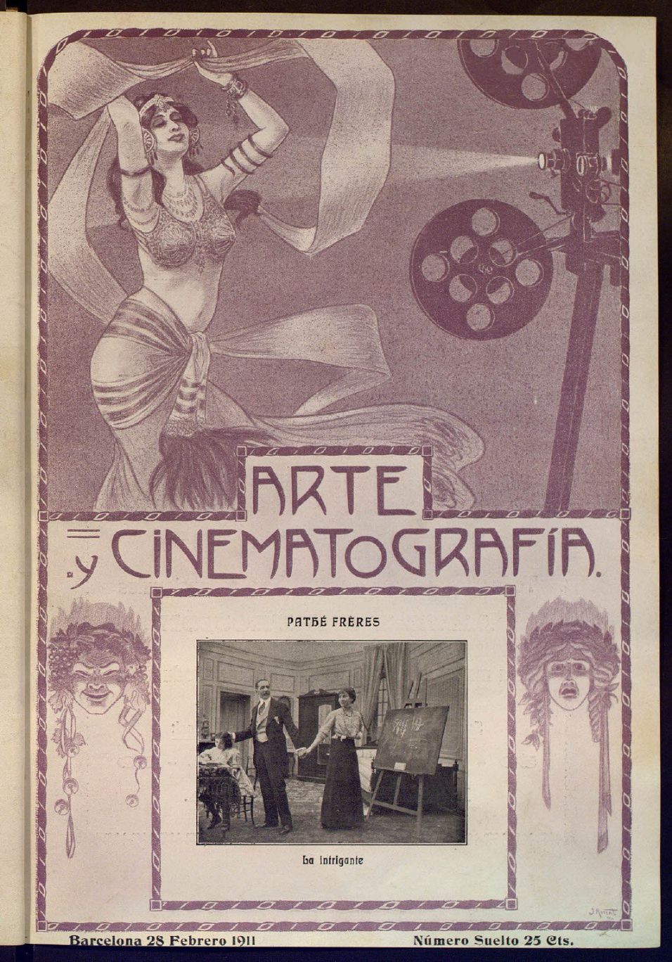 ARTE Y CINEMATOGRAFIA magazine side cover Issue 11 28 February 1911