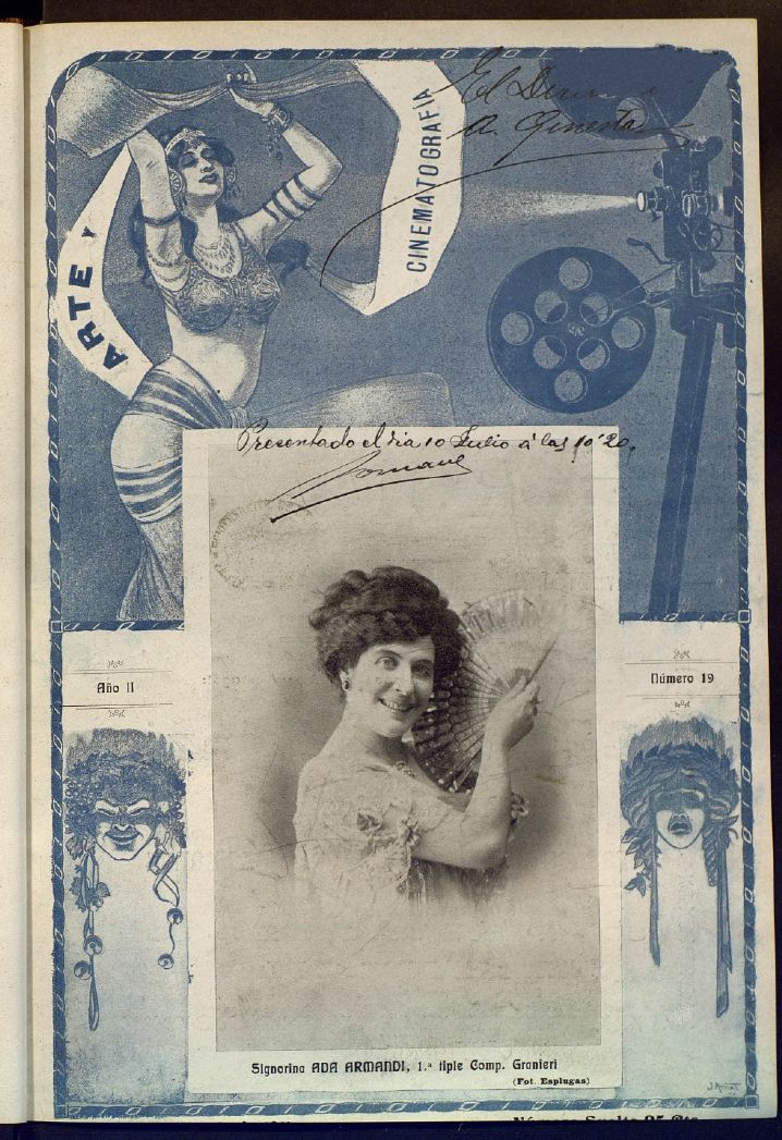 ARTE Y CINEMATOGRAFIA magazine side cover Issue 19 5 July 1911