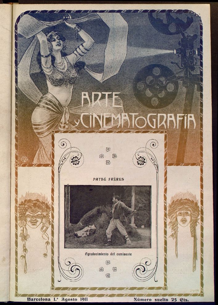 ARTE Y CINEMATOGRAFIA magazine side cover Issue 21 1 August 1911