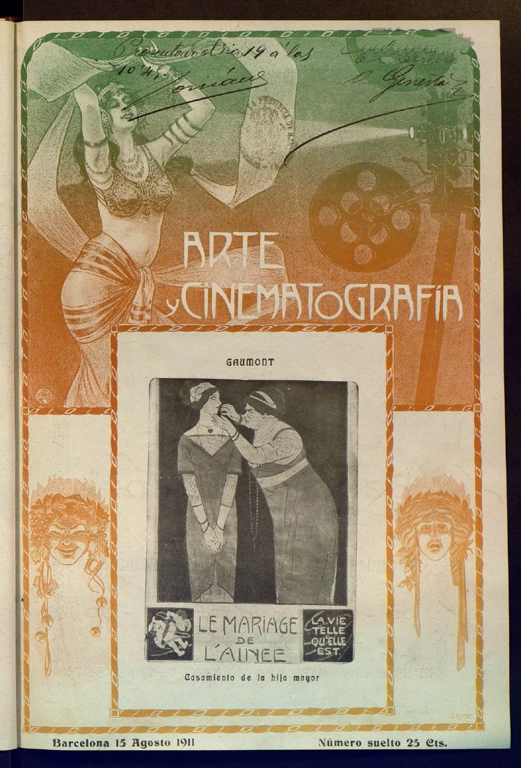 ARTE Y CINEMATOGRAFIA magazine side cover Issue 22 15 August 1911