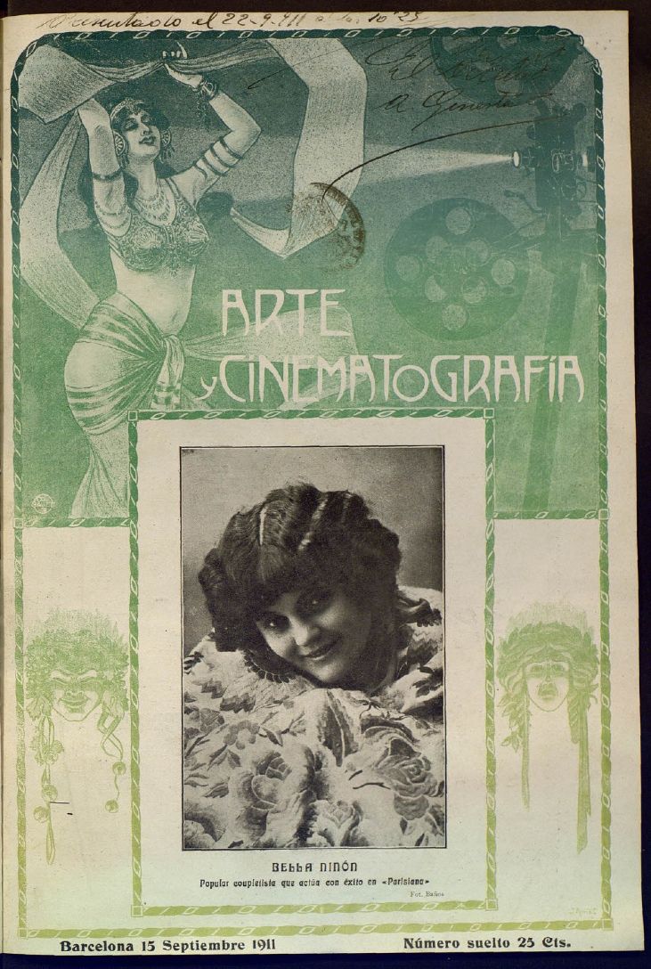 ARTE Y CINEMATOGRAFIA magazine side cover Issue 24 15 September 1911