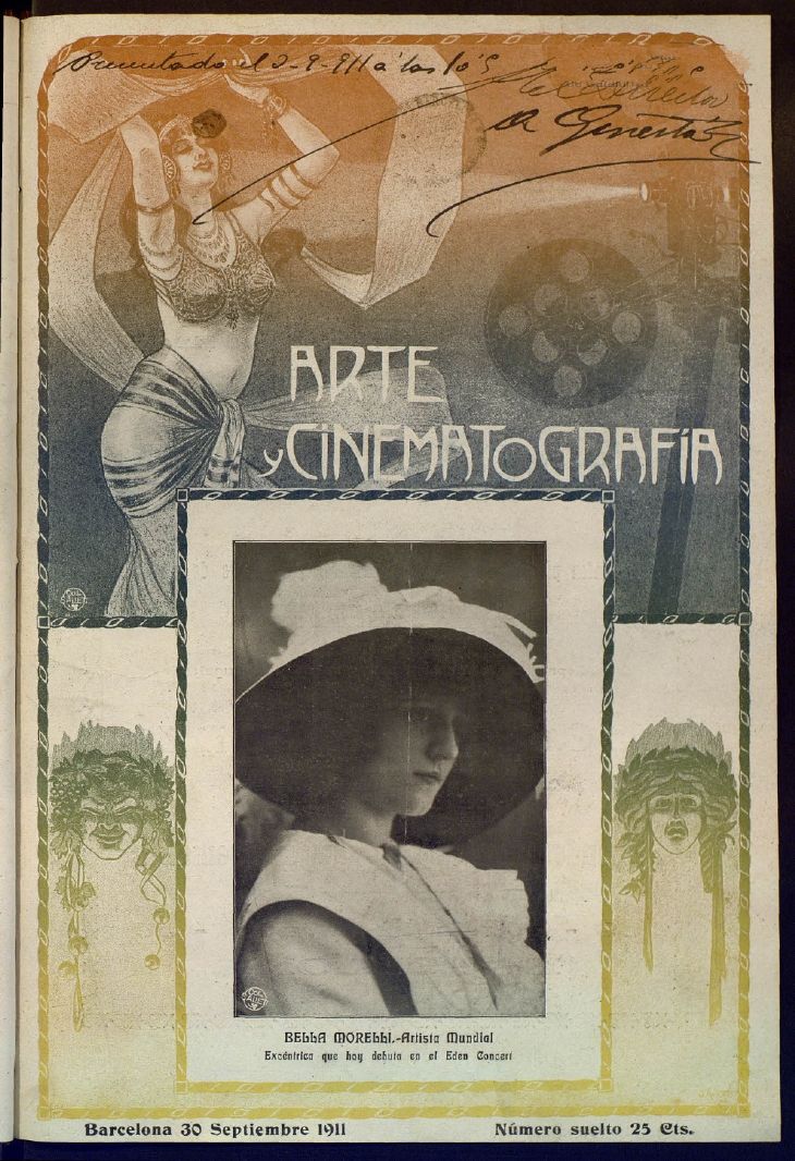 ARTE Y CINEMATOGRAFIA magazine side cover Issue 25 30 September 1911