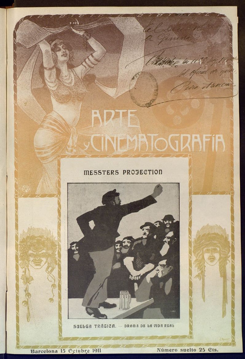 ARTE Y CINEMATOGRAFIA magazine side cover Issue 28 15 October 1911