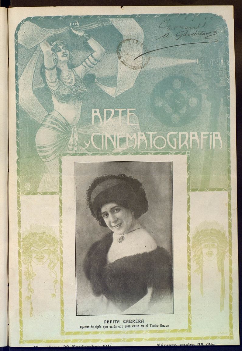 ARTE Y CINEMATOGRAFIA magazine side cover Issue 29 30 November 1911