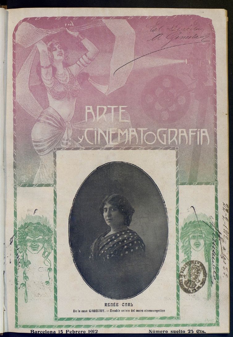 ARTE Y CINEMATOGRAFIA magazine side cover Issue 34 15 February 1912