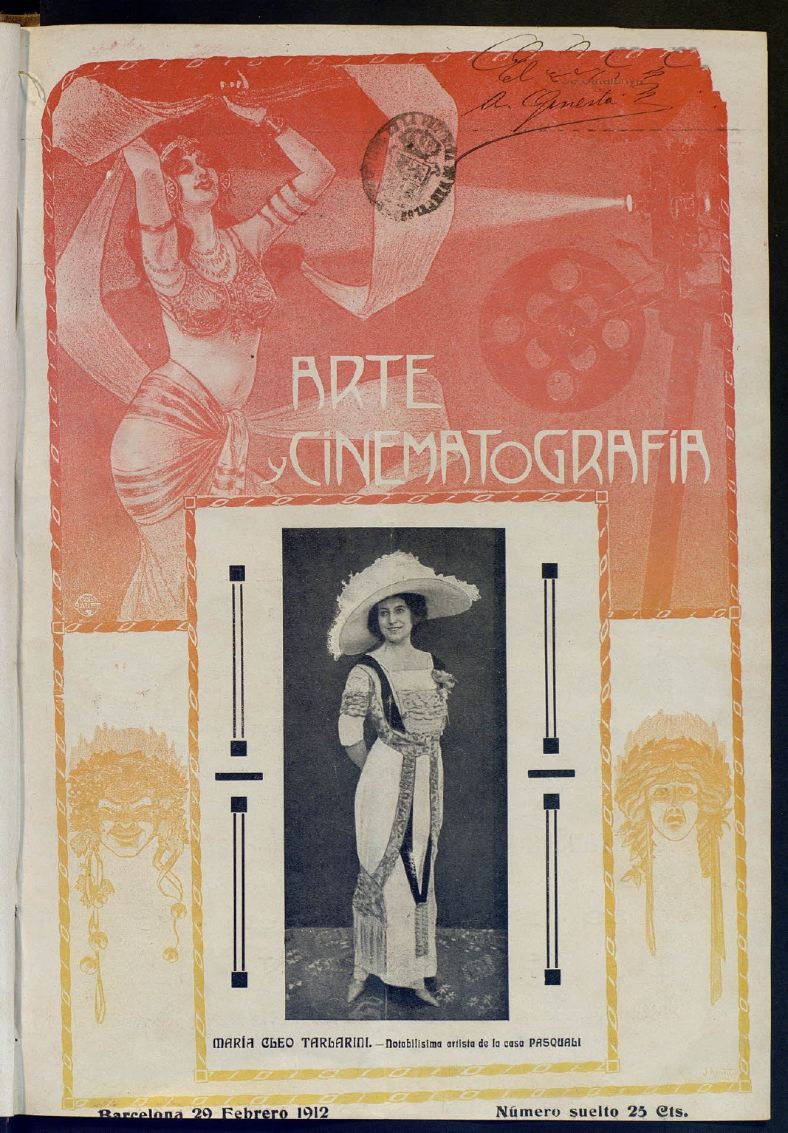 ARTE Y CINEMATOGRAFIA magazine side cover Issue 35 29 February 1912