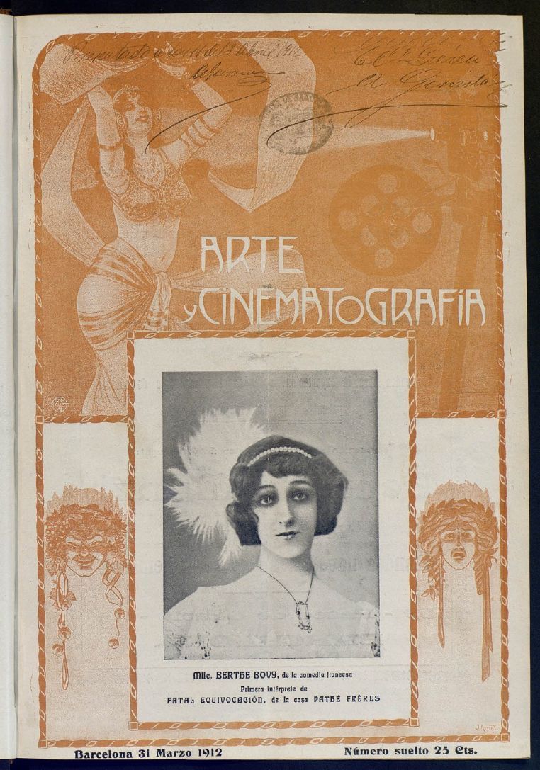 ARTE Y CINEMATOGRAFIA magazine side cover Issue 37 31 March 1912