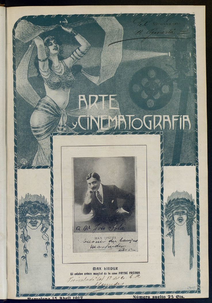 ARTE Y CINEMATOGRAFIA magazine side cover Issue 38 15 April 1912