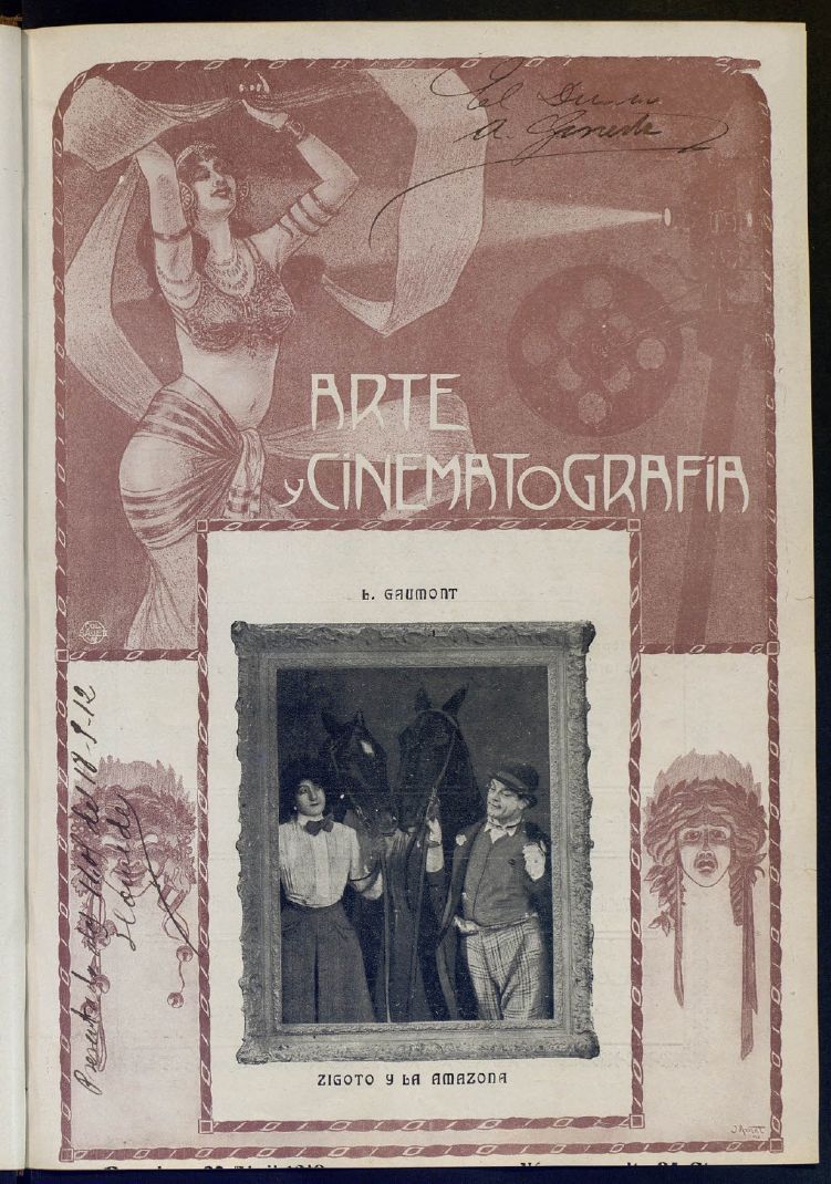 ARTE Y CINEMATOGRAFIA magazine side cover Issue 39 30 April 1912