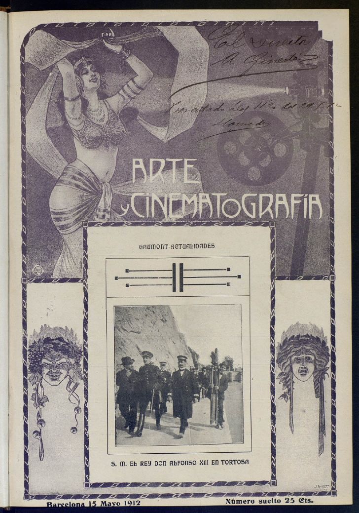 ARTE Y CINEMATOGRAFIA magazine side cover Issue 40 15 May 1912