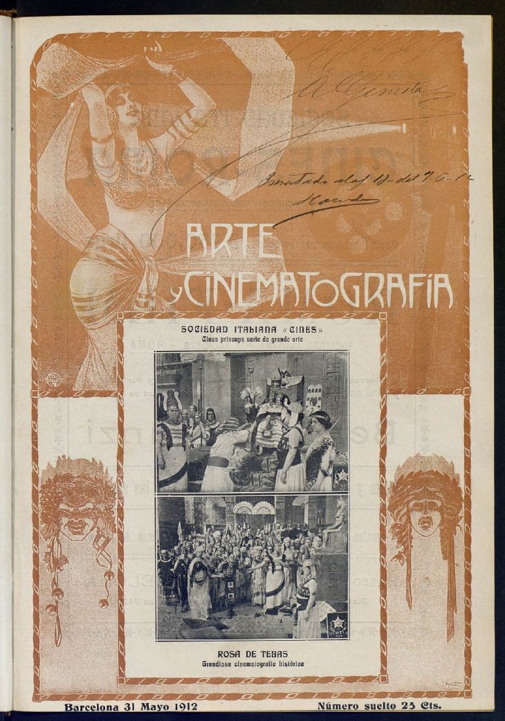 ARTE Y CINEMATOGRAFIA magazine side cover Issue 41 31 May 1912
