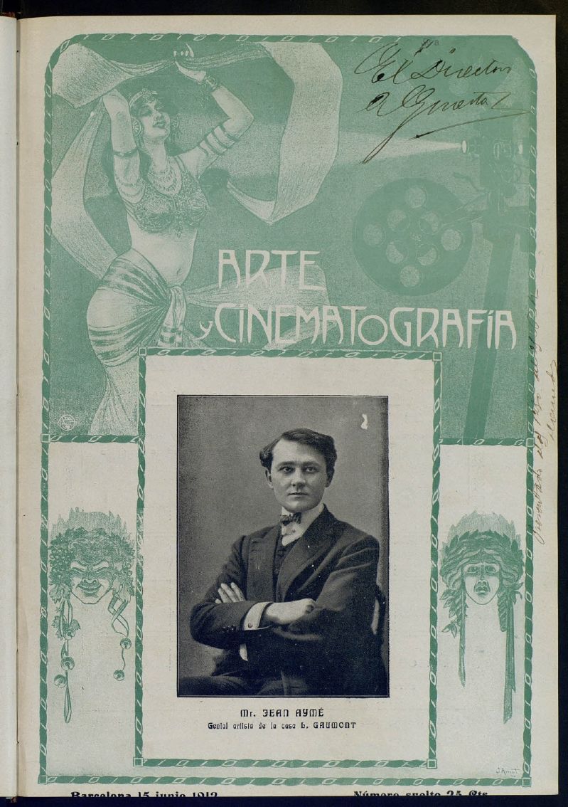 ARTE Y CINEMATOGRAFIA magazine side cover Issue 42 15 June 1912