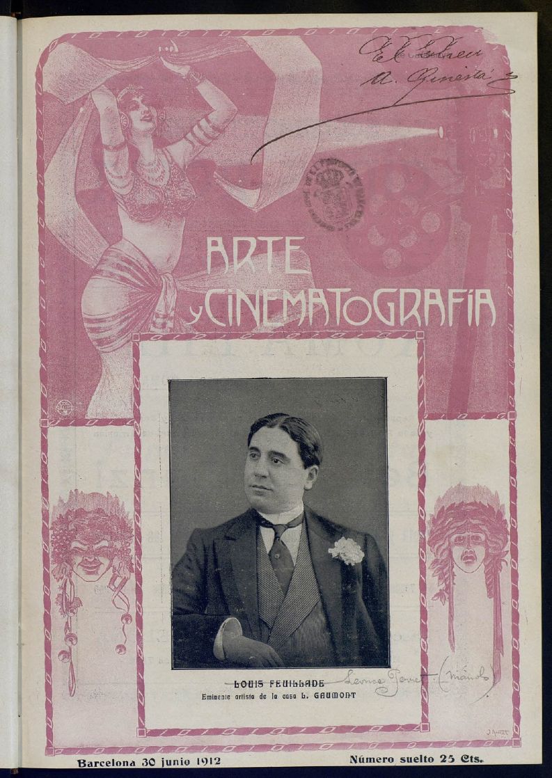 ARTE Y CINEMATOGRAFIA magazine side cover Issue 43 30 June 1912