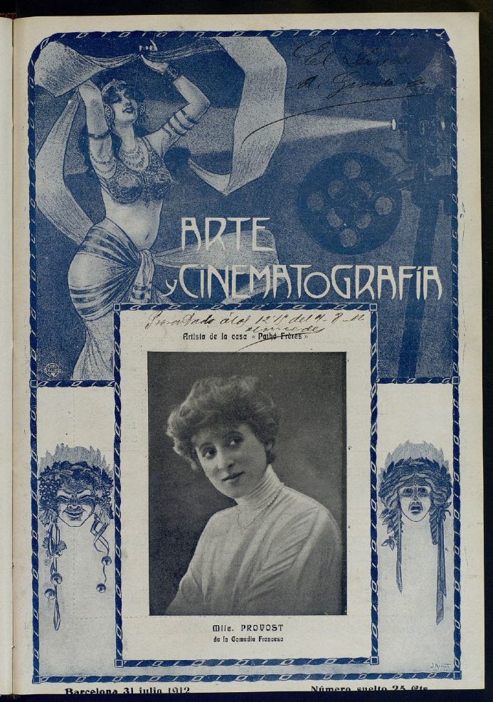 ARTE Y CINEMATOGRAFIA magazine side cover Issue 45 31 July 1912