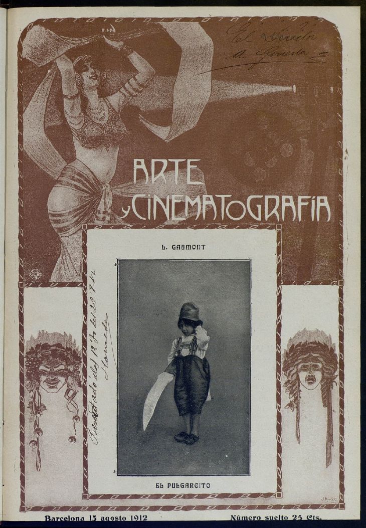 ARTE Y CINEMATOGRAFIA magazine side cover Issue 46 15 August 1912