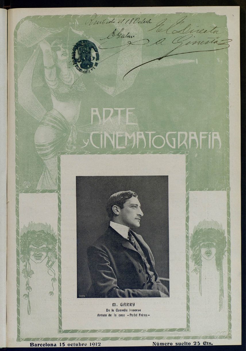 ARTE Y CINEMATOGRAFIA magazine side cover Issue 50 15 October 1912