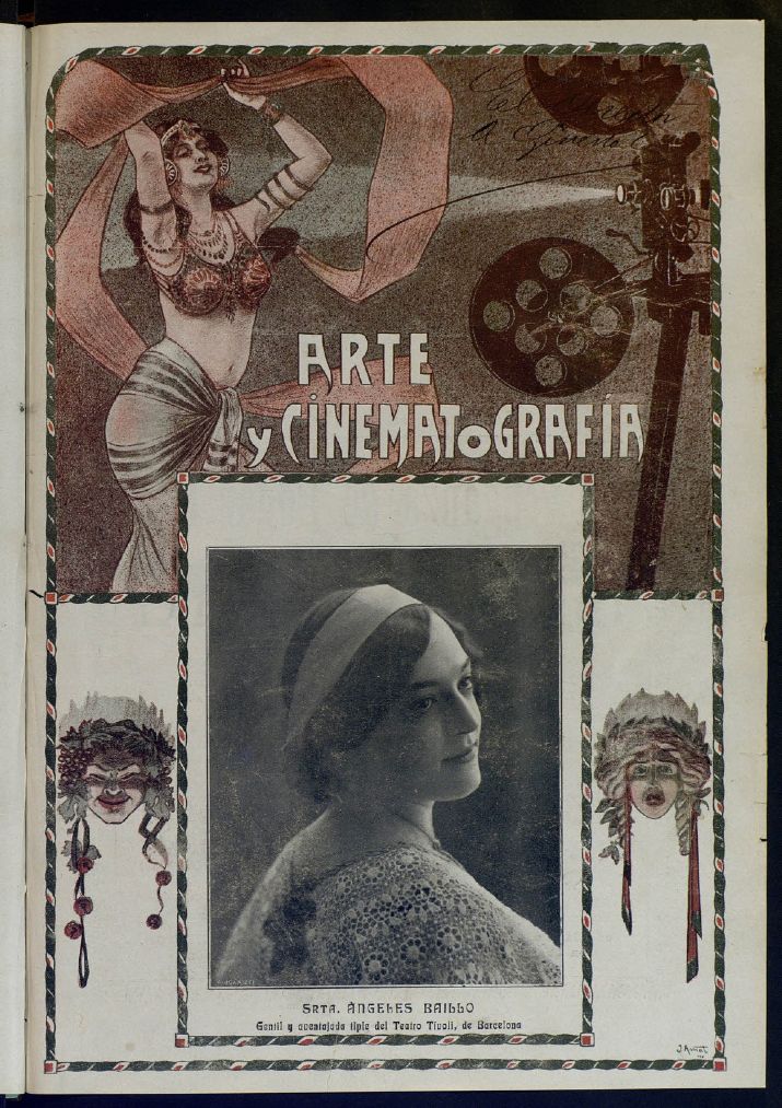 ARTE Y CINEMATOGRAFIA magazine side cover Issue 52 15 November 1912