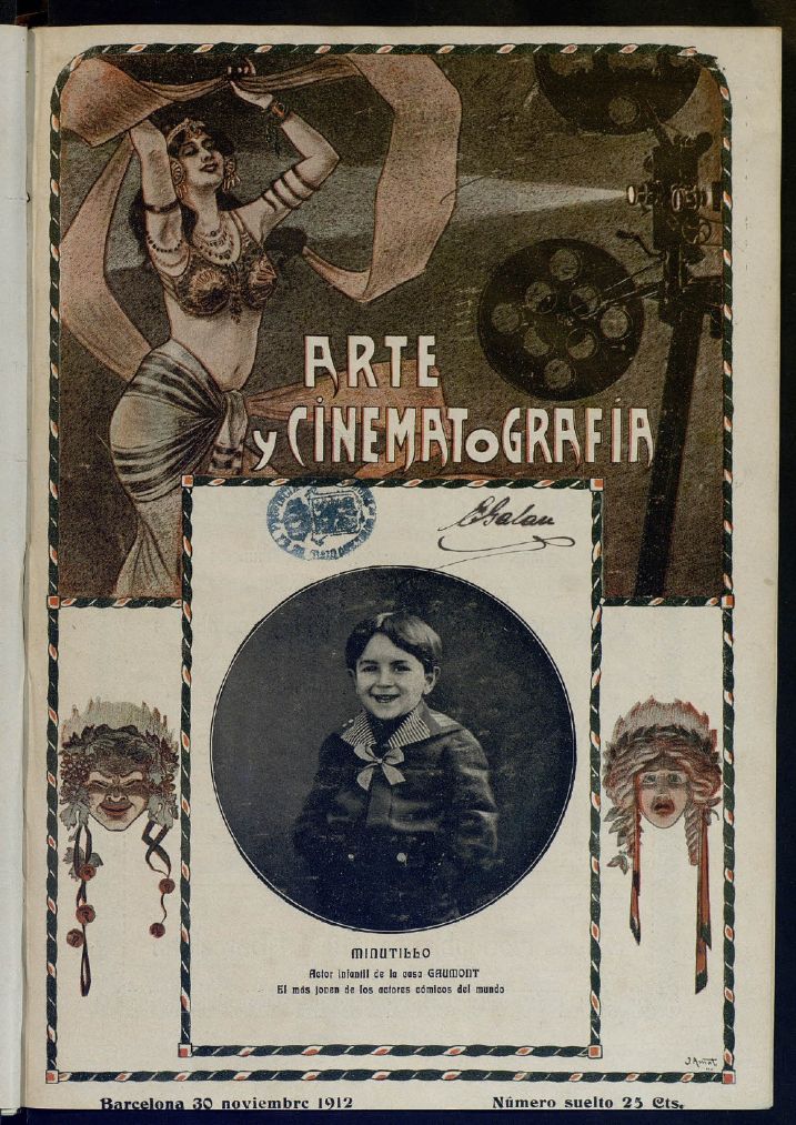 ARTE Y CINEMATOGRAFIA magazine side cover Issue 53 30 November 1912