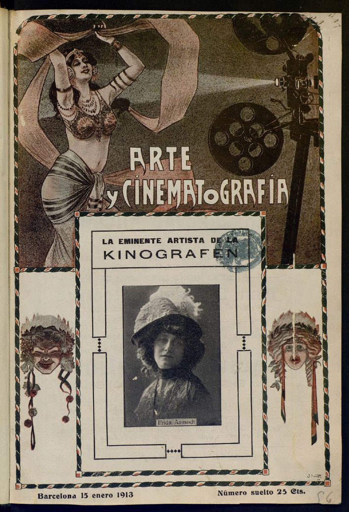 ARTE Y CINEMATOGRAFIA magazine side cover Issue 56 15 January 1913