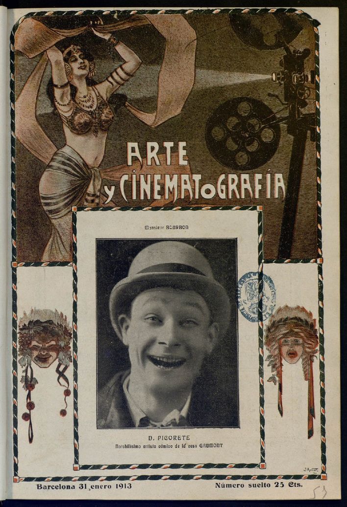 ARTE Y CINEMATOGRAFIA magazine side cover Issue 57 30 January 1913