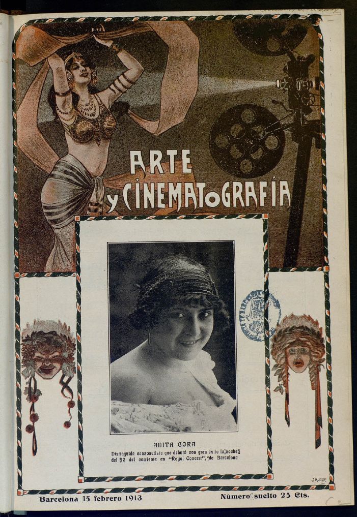 ARTE Y CINEMATOGRAFIA magazine side cover Issue 58 15 February 1913