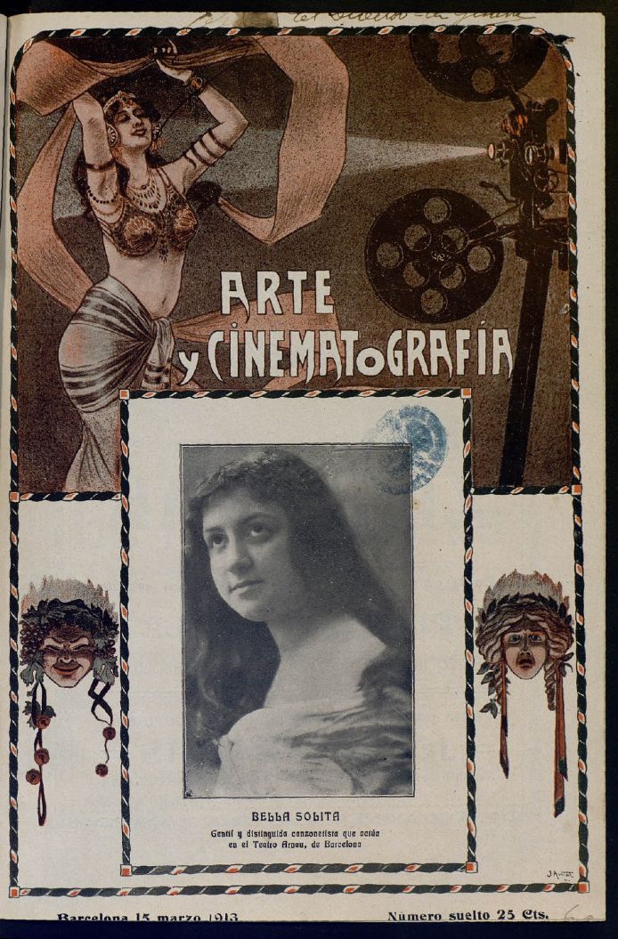 ARTE Y CINEMATOGRAFIA magazine side cover Issue 60 15 March 1913