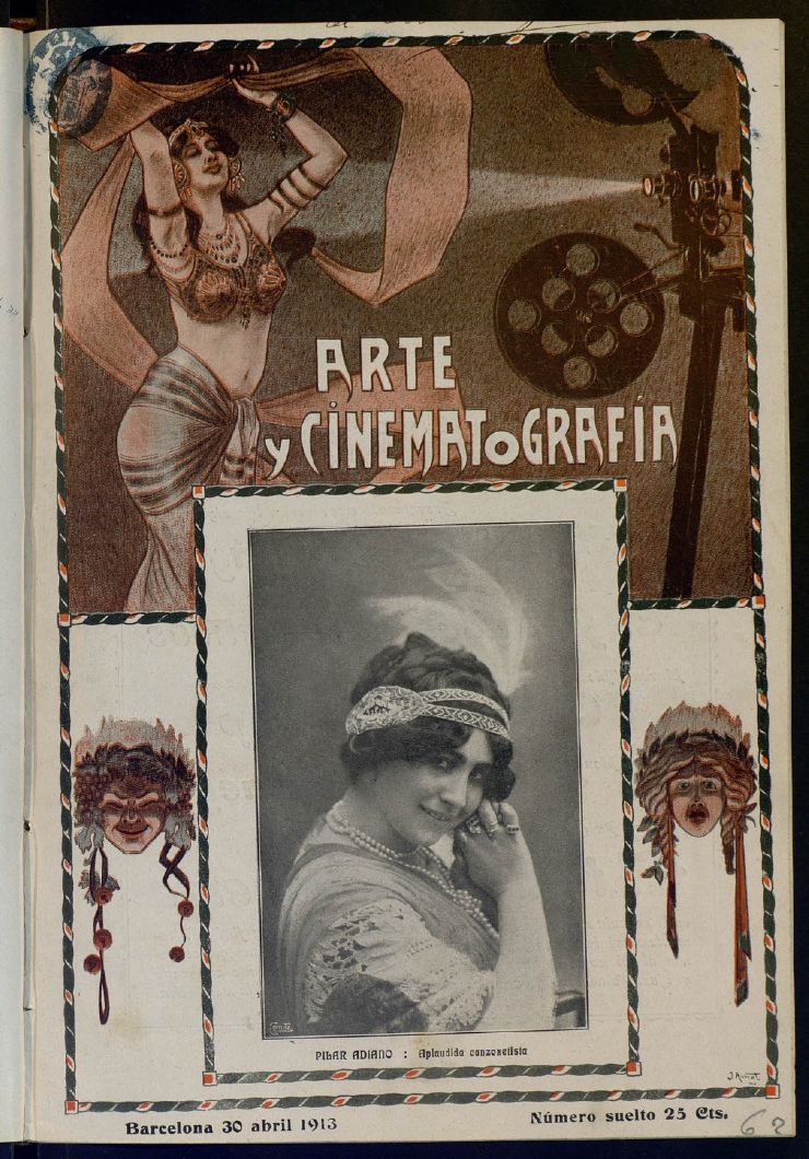 ARTE Y CINEMATOGRAFIA magazine side cover Issue 63 30 April 1913