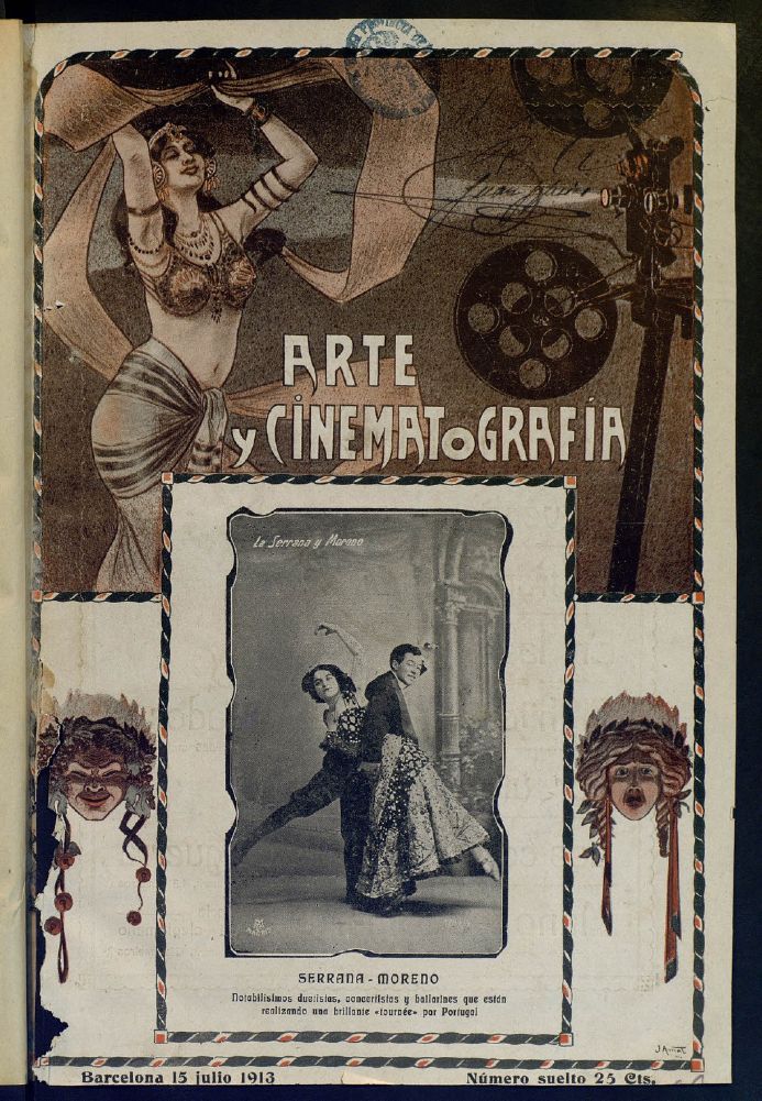 ARTE Y CINEMATOGRAFIA magazine side cover Issue 65 15 July 1913