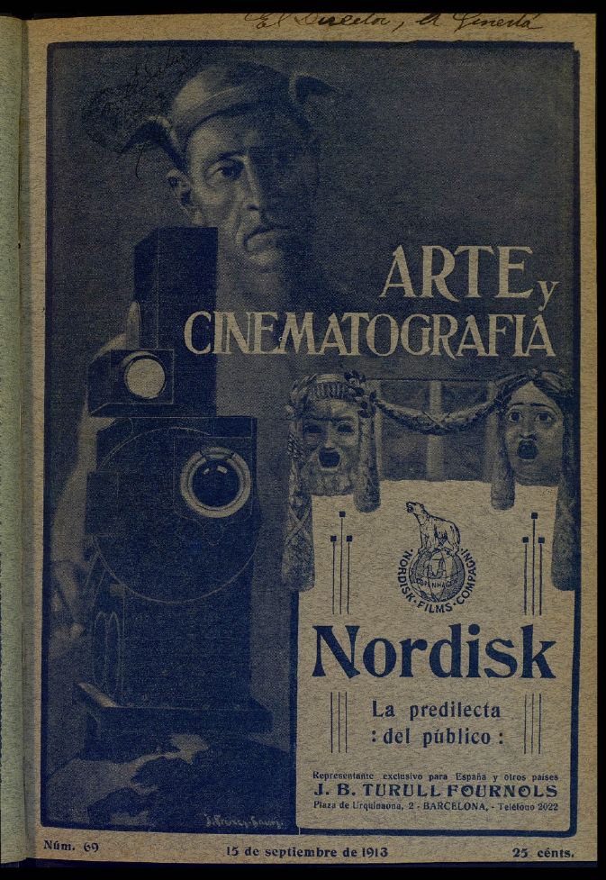 ARTE Y CINEMATOGRAFIA magazine side cover Issue 69 15 September 1913