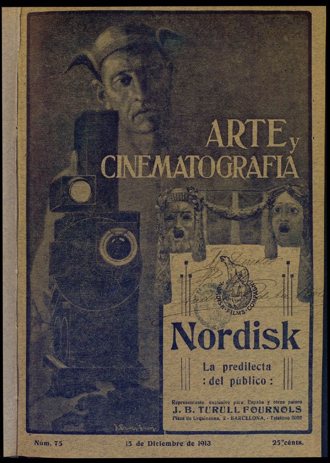 ARTE Y CINEMATOGRAFIA magazine side cover Issue 75 15 December 1913