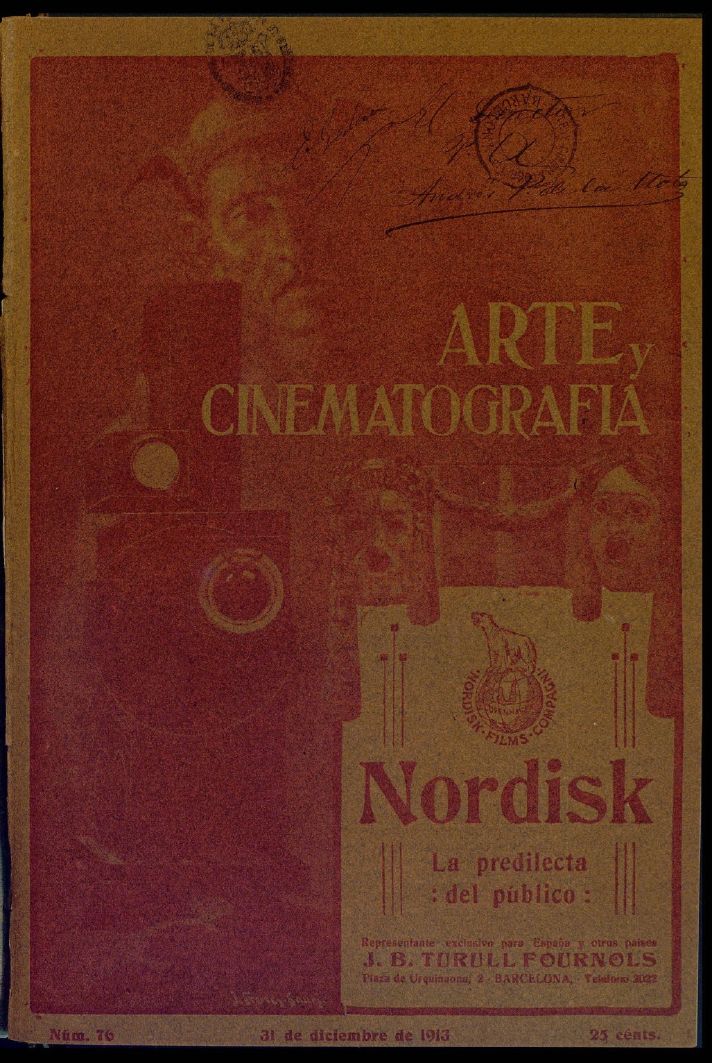 ARTE Y CINEMATOGRAFIA magazine side cover Issue 76 31 December 1913