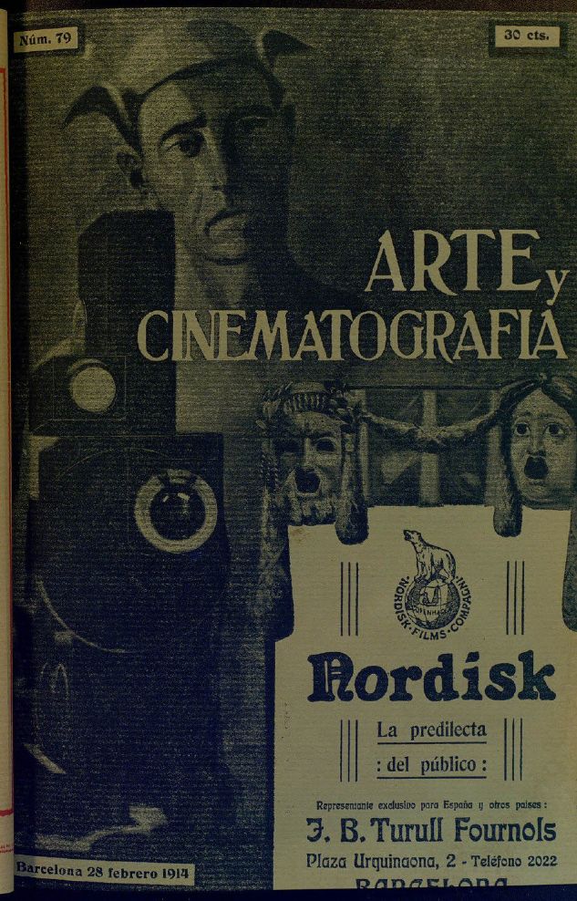 ARTE Y CINEMATOGRAFIA magazine side cover Issue 79 29 February 1914