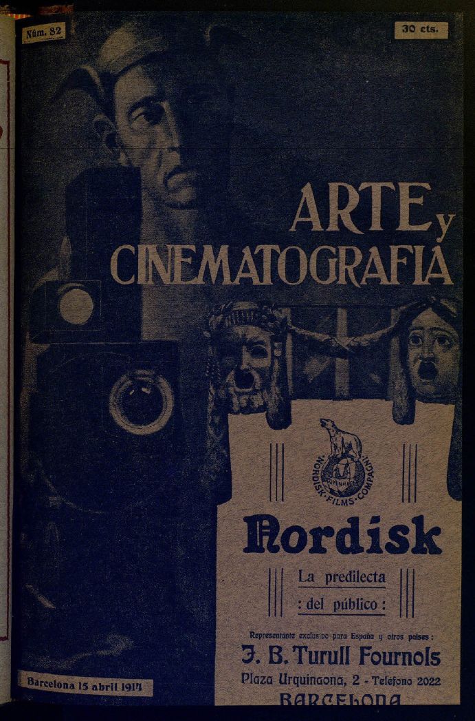 ARTE Y CINEMATOGRAFIA magazine side cover Issue 82 15 April 1914