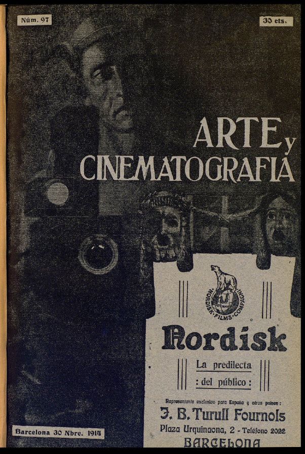 ARTE Y CINEMATOGRAFIA magazine side cover Issue 97 30 November 1914