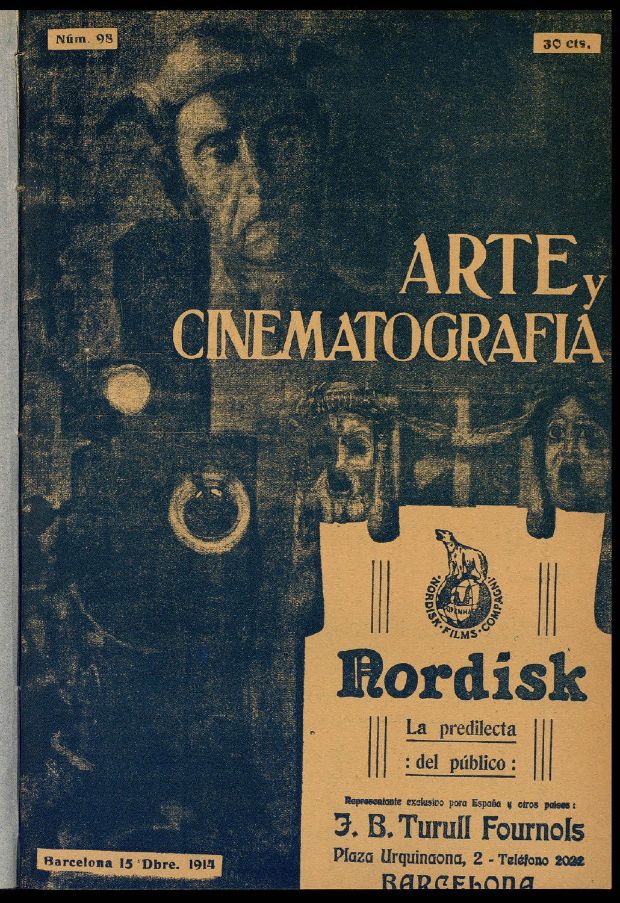 ARTE Y CINEMATOGRAFIA magazine side cover Issue 98 15 December 1914