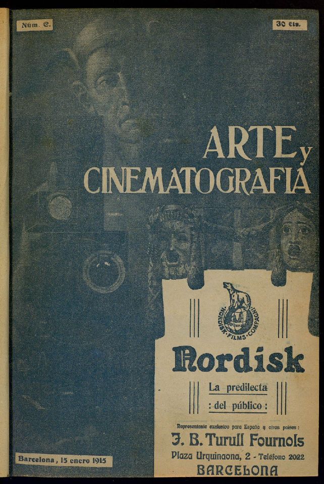 ARTE Y CINEMATOGRAFIA magazine side cover Issue 100 15 January 1915